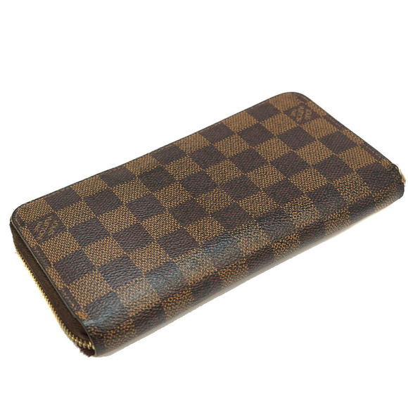 Louis Vuitton long Zippy Damier Zip Ebene Brown Wallet - Picture 1 of 15
